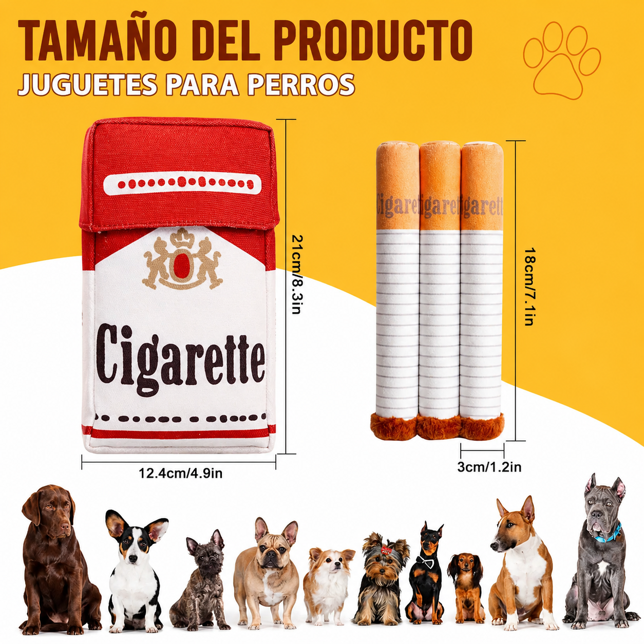 PawSmoke™ – Peluche Cigarro para Perros